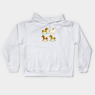 Rocking horses pattern Kids Hoodie